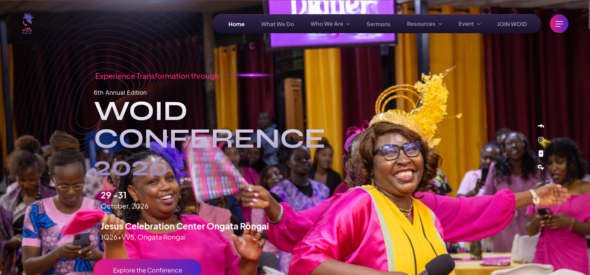 Screenshot of the WOID International Community Platform website
